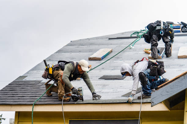 Professional Storm Damage Roof Repair technician working in Hooven, OH
